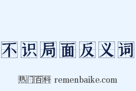 不识局面反义词是什么意思的图片